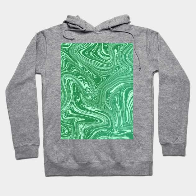 Turqoise Liquid Abstract Hoodie by Creativedy Stuff